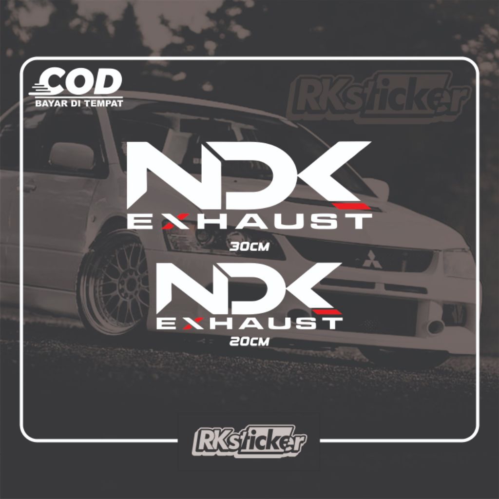 Stiker kaca belakang mobil stiker NDK exhaust keren