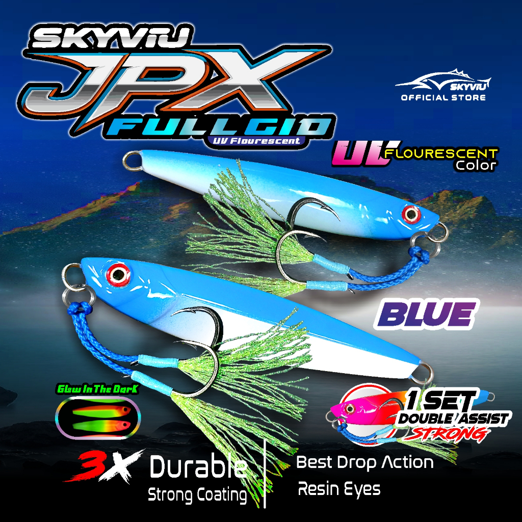 Skyview JPX noFoil Full-GID noMotif Fluorescent 10 Biru