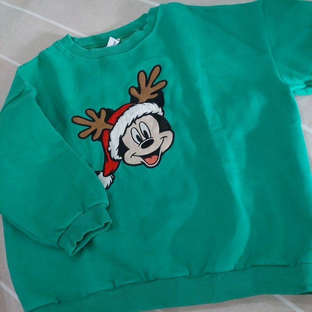 DISNEY ATASAN CN CREWNECK SWEATER MICKEY MOUSE NATAL CHRISTMAS PL