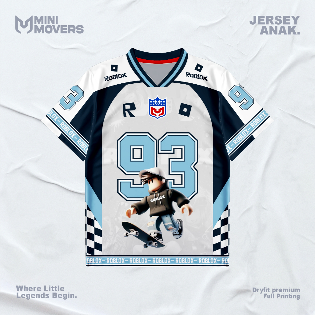 Mini Movers Jersey Anak Roblox Number Series 1-10 Tahun