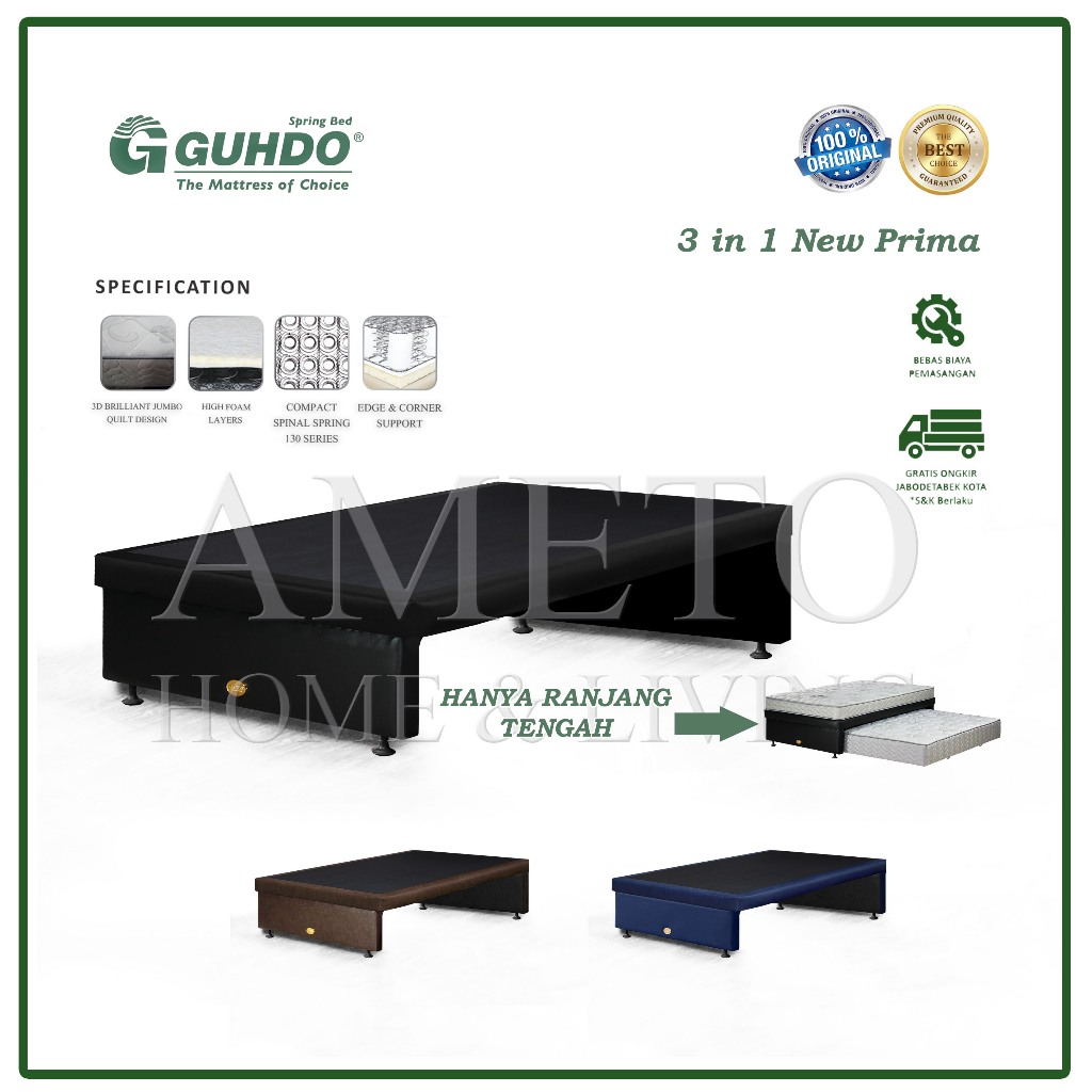 Hanya Ranjang Tengah Guhdo 90 100 120 140 160 180 x 200 TANPA SANDARAN & TANPA KASUR
