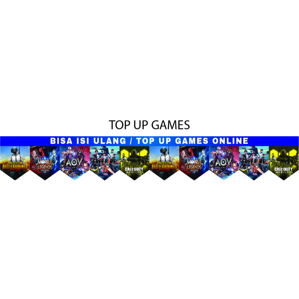 SPANDUK RENDA HIASAN KONTER ISI GAME