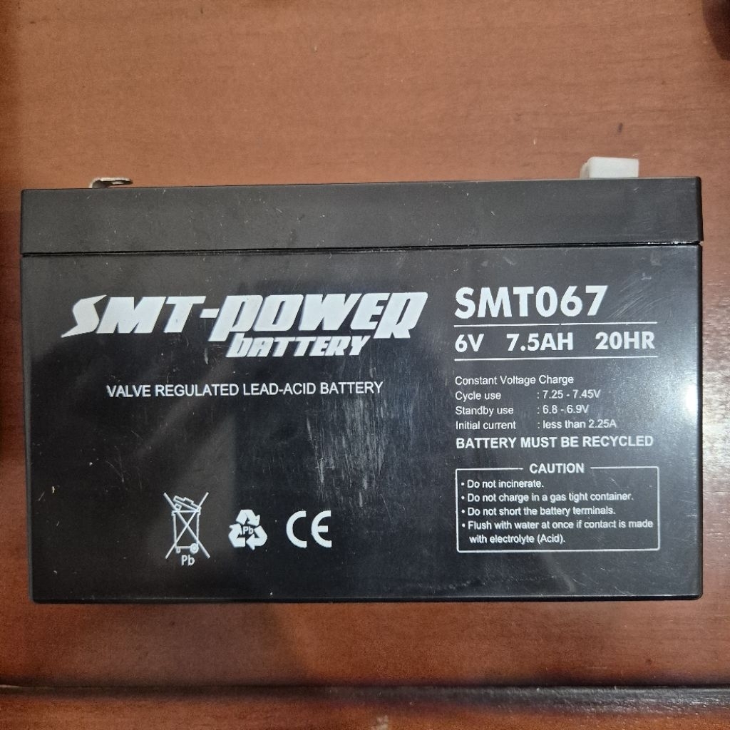 Aki SMT Power 6V 7.5Ah 6V7Ah 6V 7,5Ah ORIGINAL Aki VMP PMB Baterai UPS