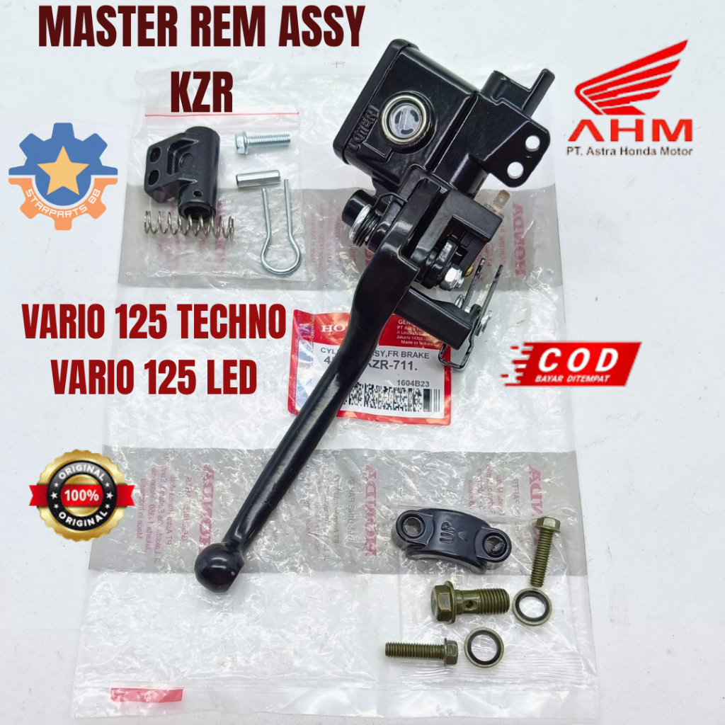 MASTER REM ASSY KZR HONDA VARIO 125 TECHNO VARIO 125 LED ORISINIL ASLI AHM REM CAKRAM