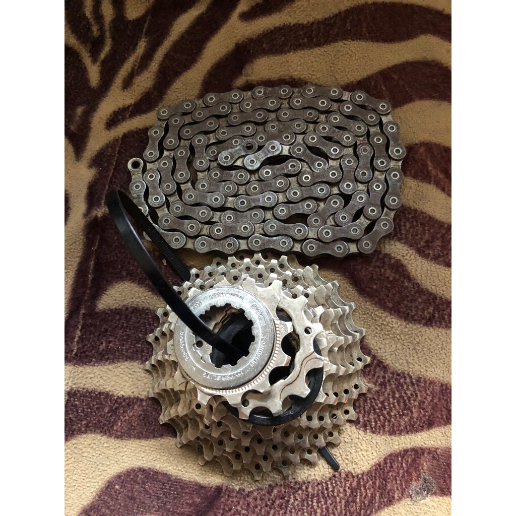 Sproket shimano SORA CS HG50 9speed & rantai shimano 9speed