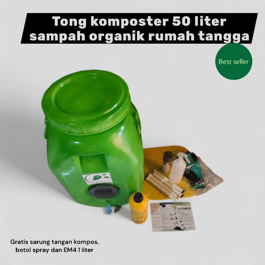 Tong Ember Komposter sampah rumah tangga organik 50 liter