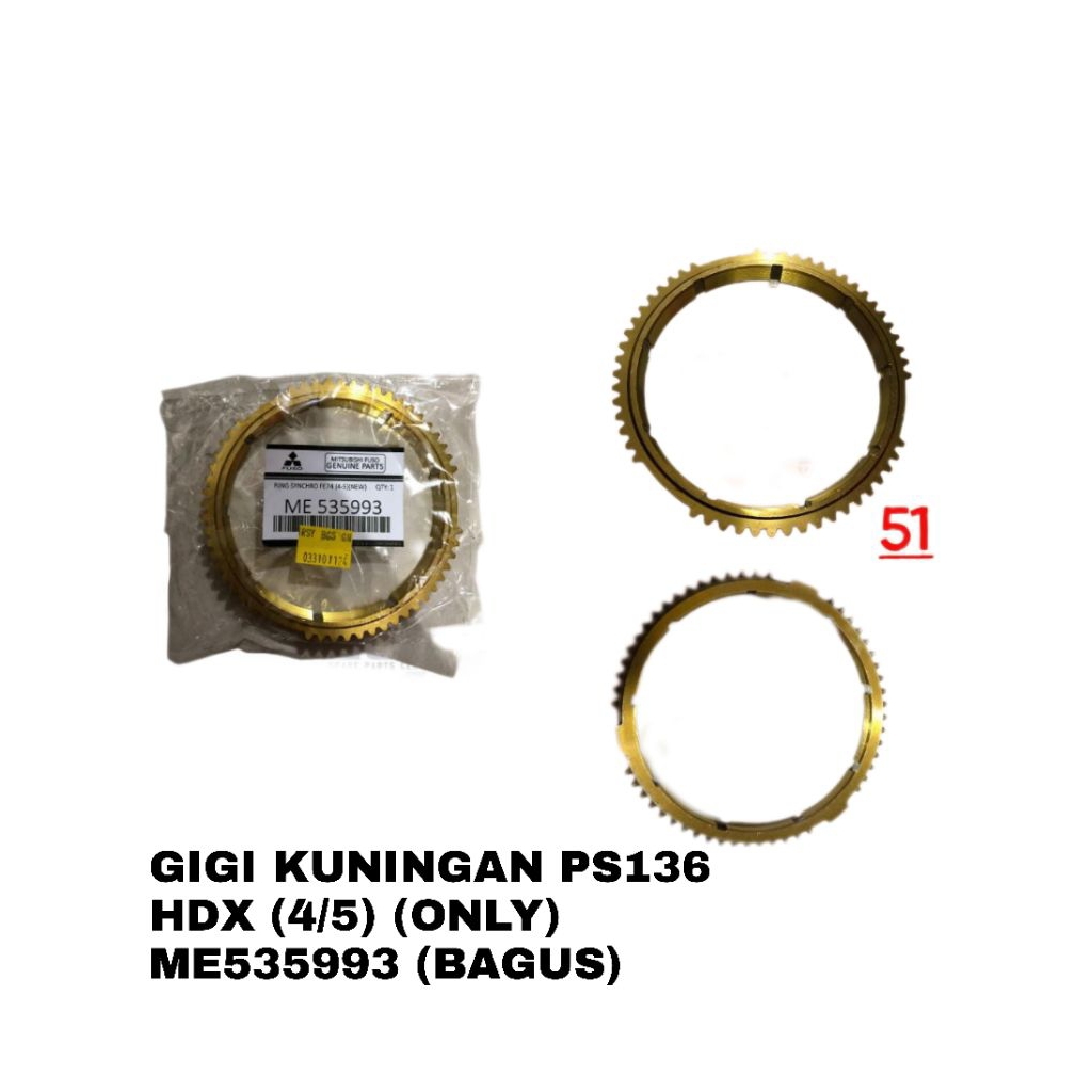 GIGI KUNINGAN PS136 HDX (4/5) (ONLY) ME535993 (BAGUS)