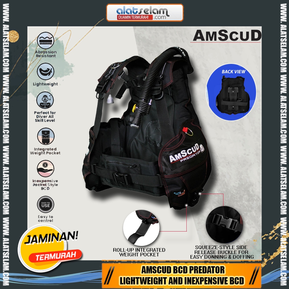AmScuD BCD Predator – Lightweight and Inexpensive BCD / BCD AmScuD Scuba Diving / Pelampung BCD Scub
