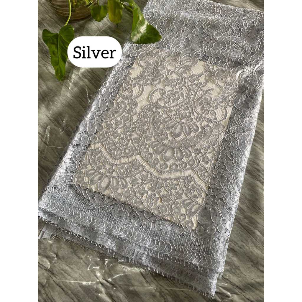 bahan kebaya brokat glosy 2 baju