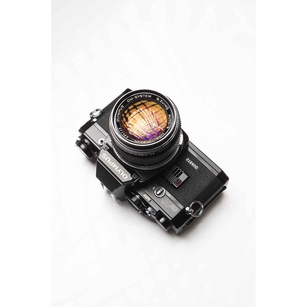 Kamera Analog Olympus OM-10 OM10 kit 50mm f1.4 Zuiko Super Mulus Normal 