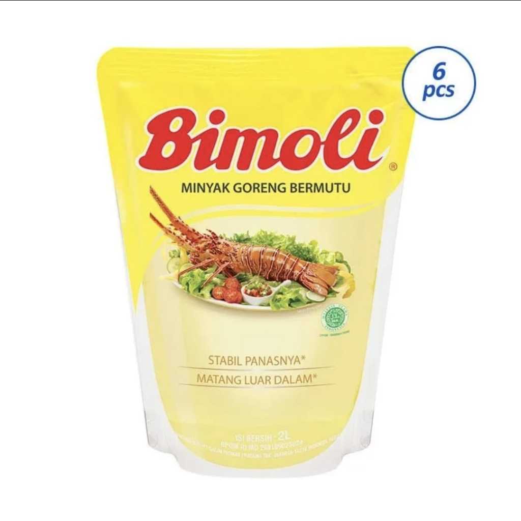 (LANGSUNG KIRIM) MINYAK GORENG BIMOLI 2LITER 1 KARTON ISI 6 PC