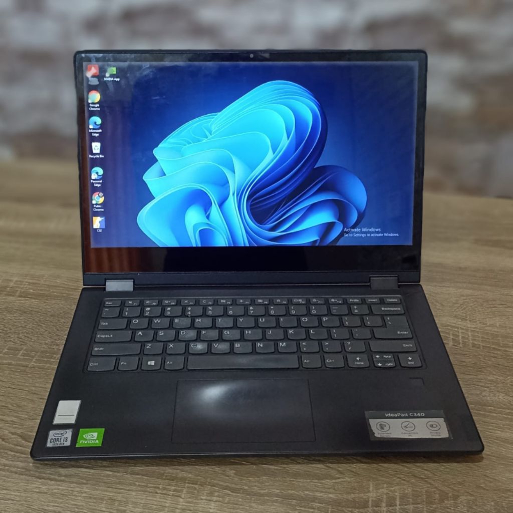 Laptop Lenovo Ideapad C340 14IML VGA Nvidia MX230Laptop tipis bisa diputar 360