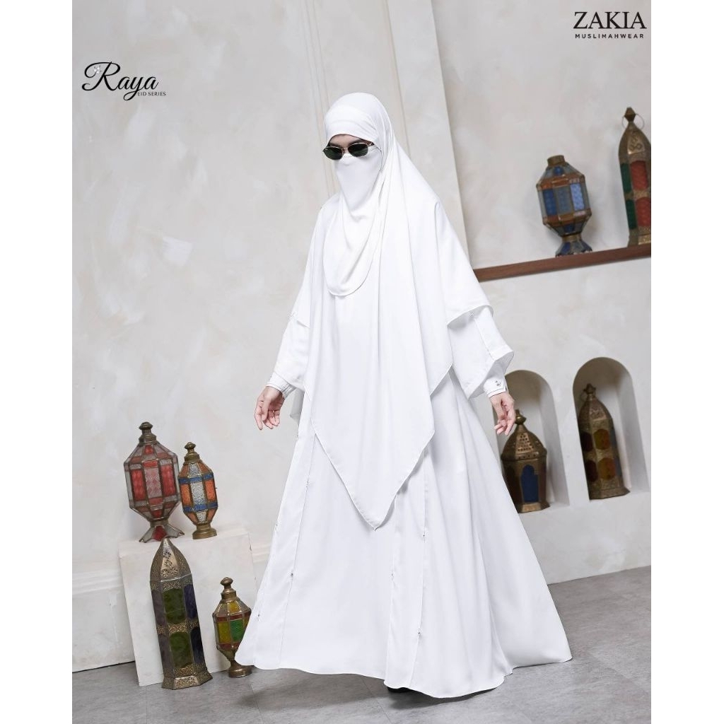 ABAYA RAYA EID SERIES BY ZAKIA (untuk pemesanan mohon dicantumkan warna, size dan model khimar)