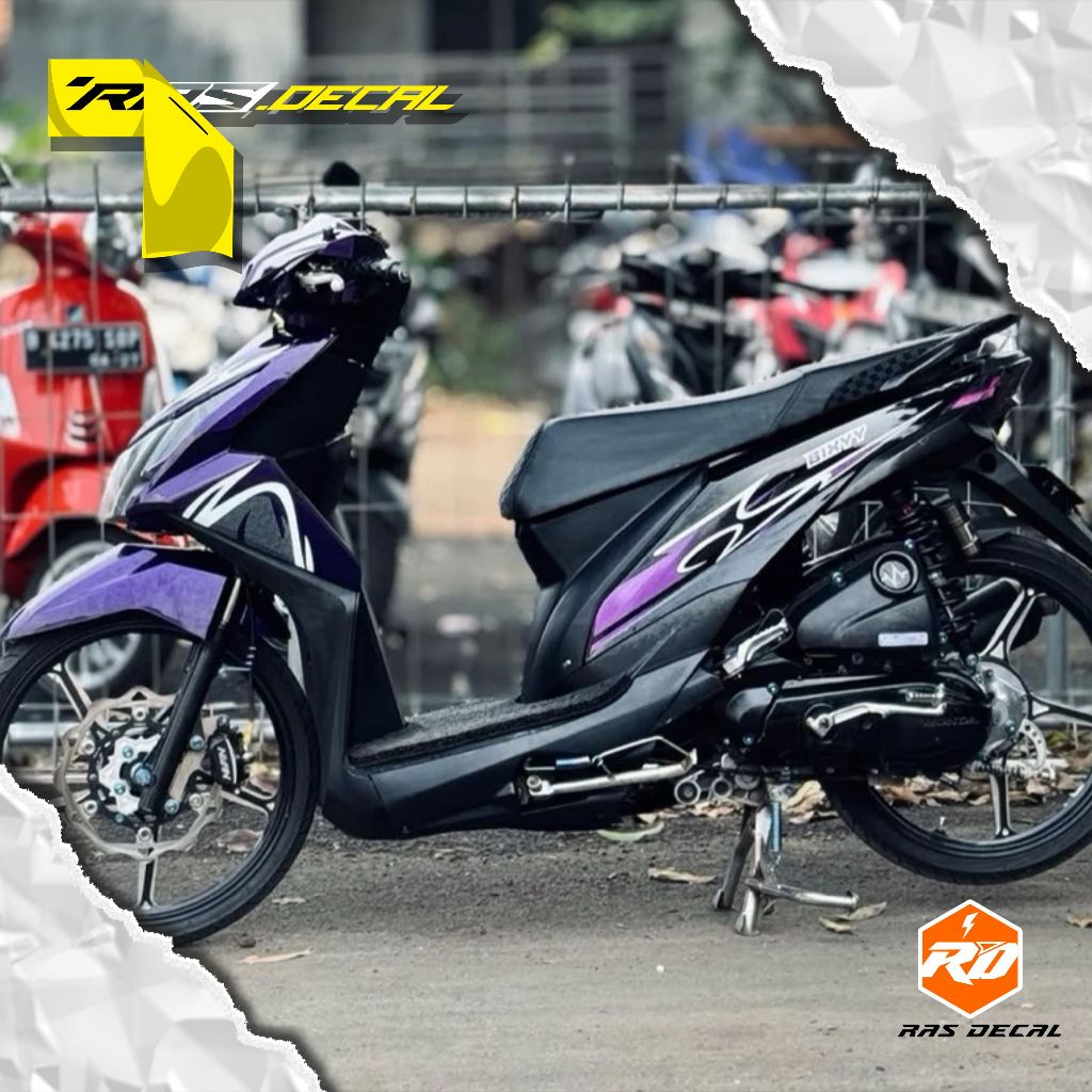 Striping Transparan Beat FI 2013-2015 Glossy || Striping Premium Beat FI 2013-2015 Vietnam Style