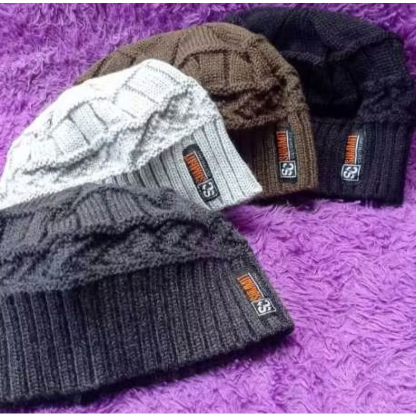 Peci Kupluk SUMMIT Pria Modern Bahan Rajut Elastis