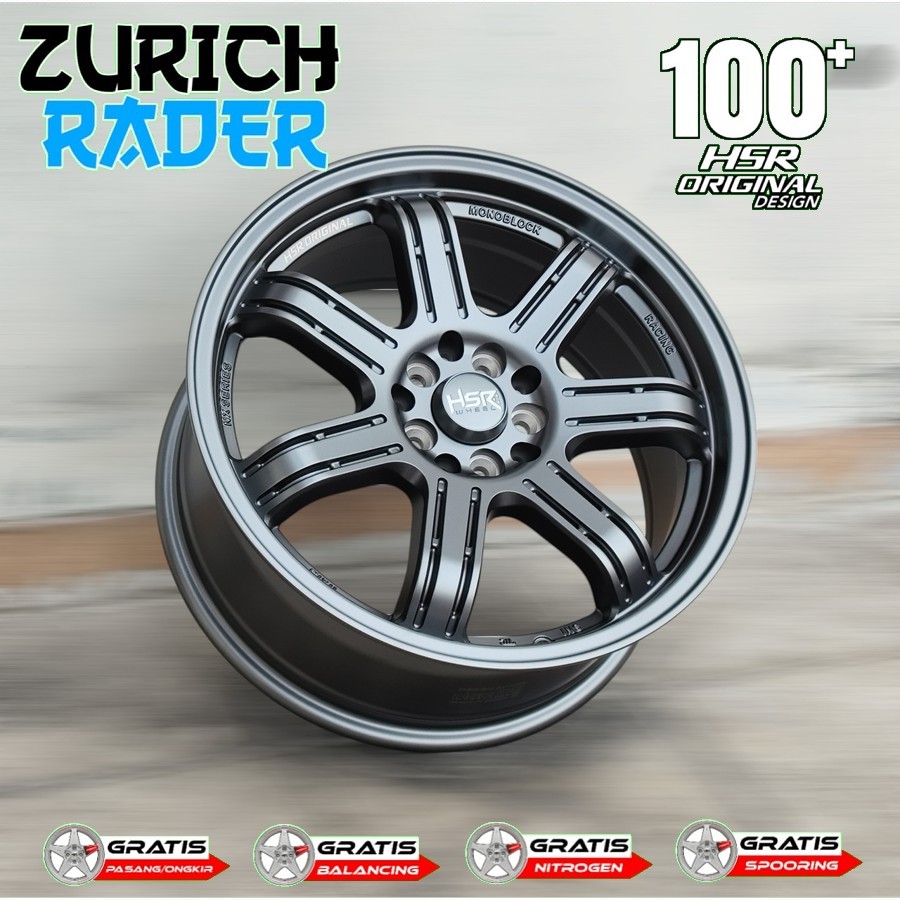 Velg Mobil Ring 17 Outlander Hrv Stargazer Wrv Ertiga Xl7 Civic Fd Pelek R17 Hsr Wheel Siak Grey