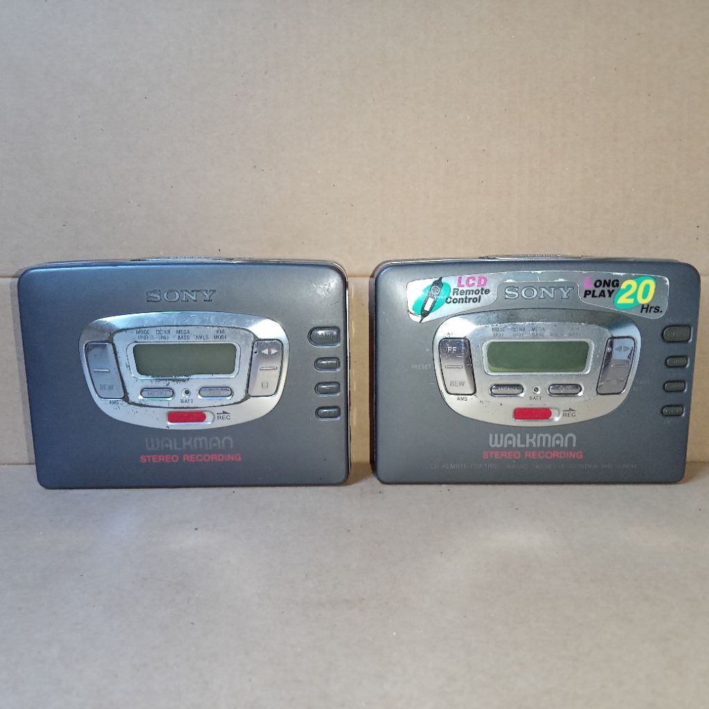 2 Unit Sony Walkman WM-GX614 Radio Cassette Corder KONDISI OFF