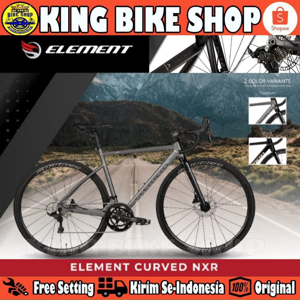 Sepeda Roadbike ELEMENT CURVED NXR 700C Alloy 18 Speed