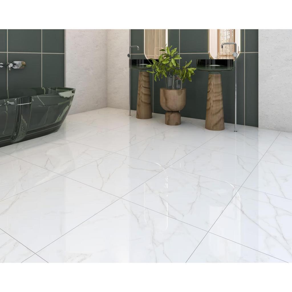 Granit Glossy Sun Power Glazed Polish Calacata Vaglie Ukuran 60x60-Granit Murah Sun Power