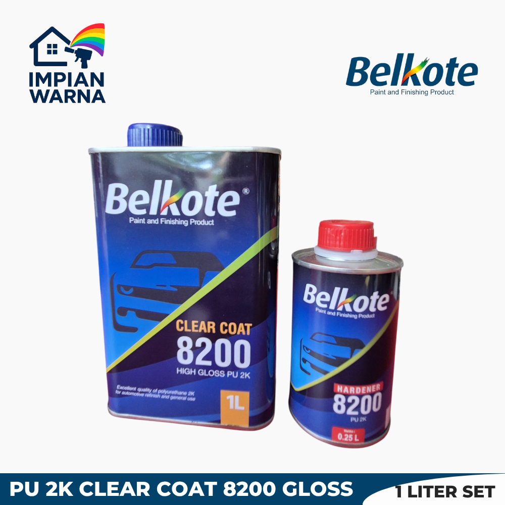Belkote - Clear / Pernis Belkote PU 2K High Gloss 8200 1 Liter