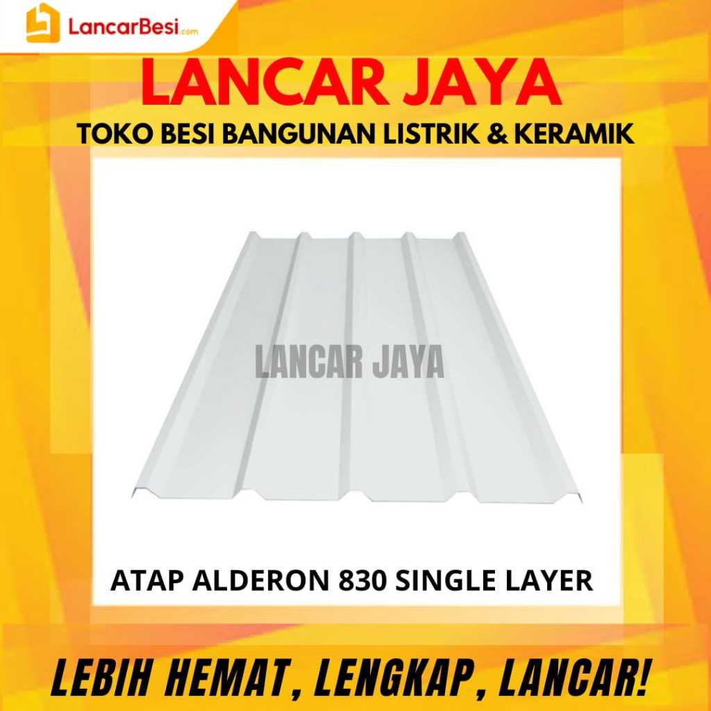 Atap Alderon 830 Putih Hanya Untuk area Jogja & Sekitarnya
