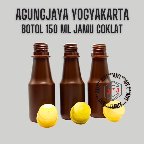 Botol 150 ml Jamu Coklat / Botol Hdpe / Botol Plastik Food / Botol Minuman Jamu / Botol Minuman Bere