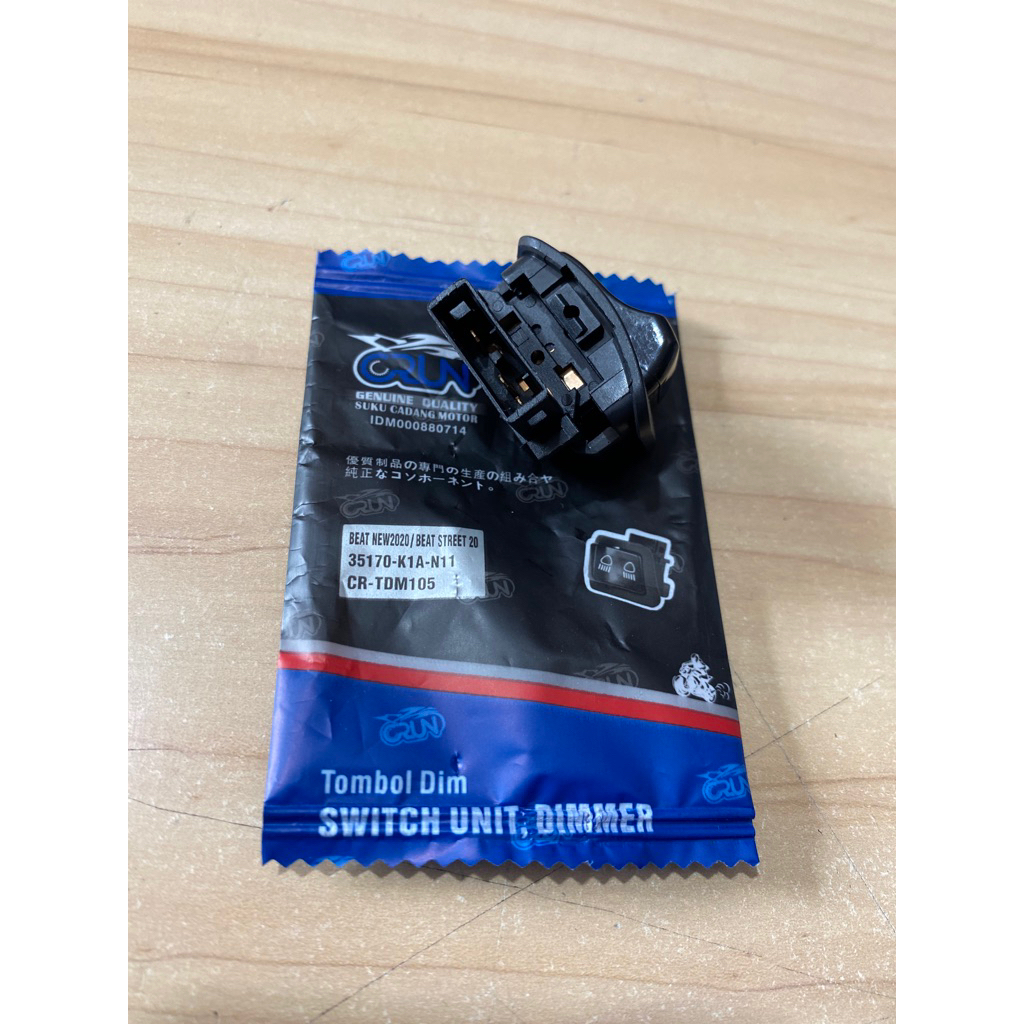 Crun Tombol Saklar Dim 3Pin Beat New K1A / Tombol Dimmer Vario 125/150 Led Old New / Stylo 160 / Tom