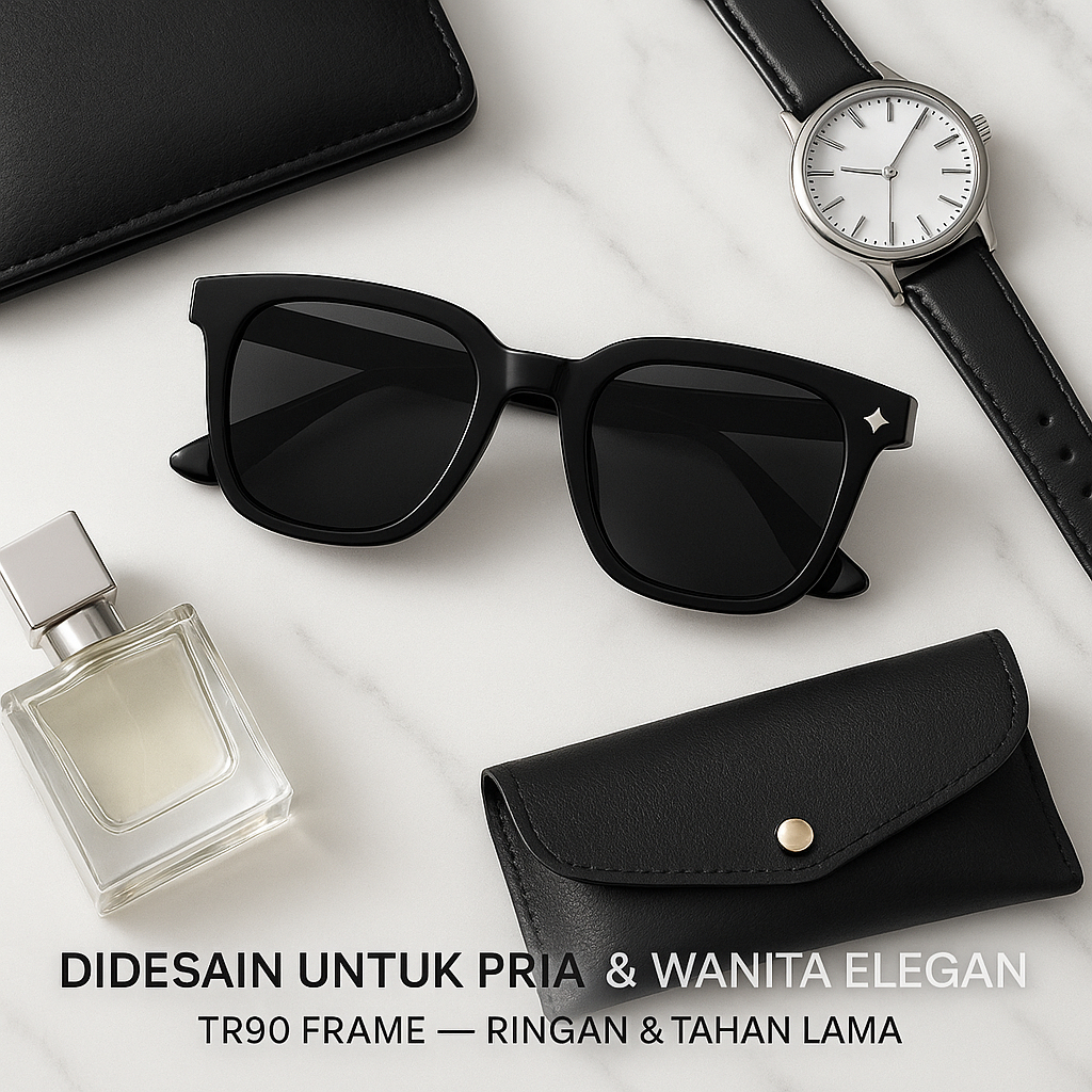 Kacamata Hitam Optik UV400 Polarized Wanita Pria || Kacamata Hitam Anti UV400 Polarized Fashion
