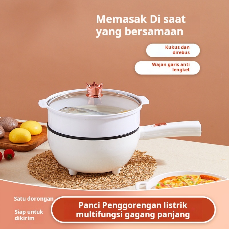 Panci Listrik Multifungsi (2 in 1)/ Electric 3-4L/Panci Elektrik Penggorengan/Panci Kukus