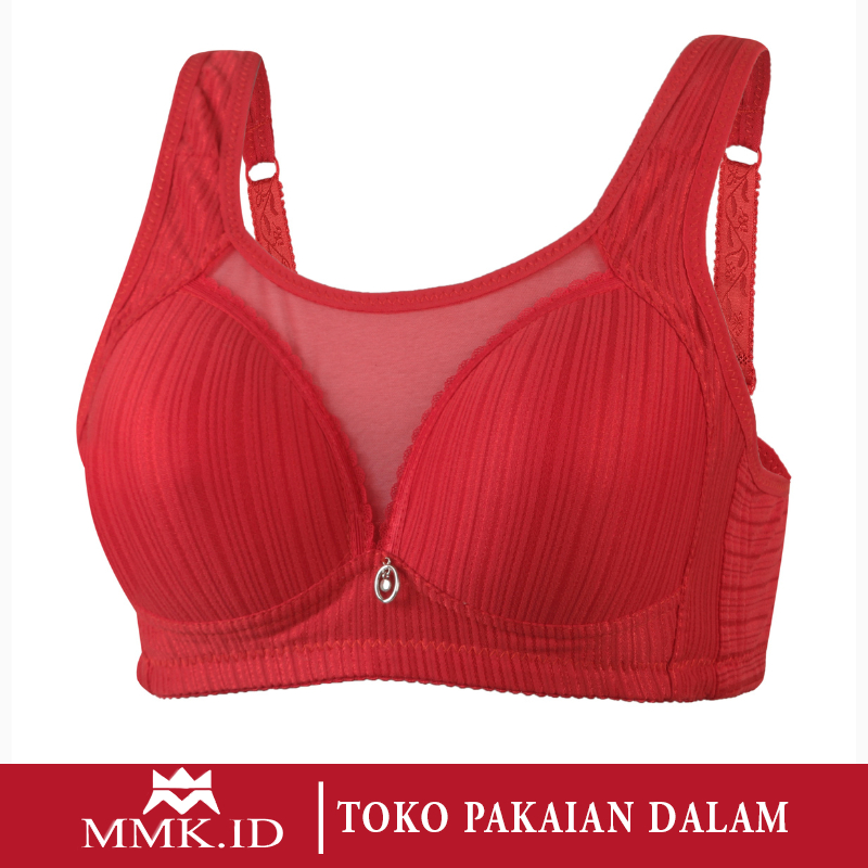 Bra Wanita Jumbo Tanpa Kawat Busa Tebal – BH Cup B Nyaman Elegan Model Lace