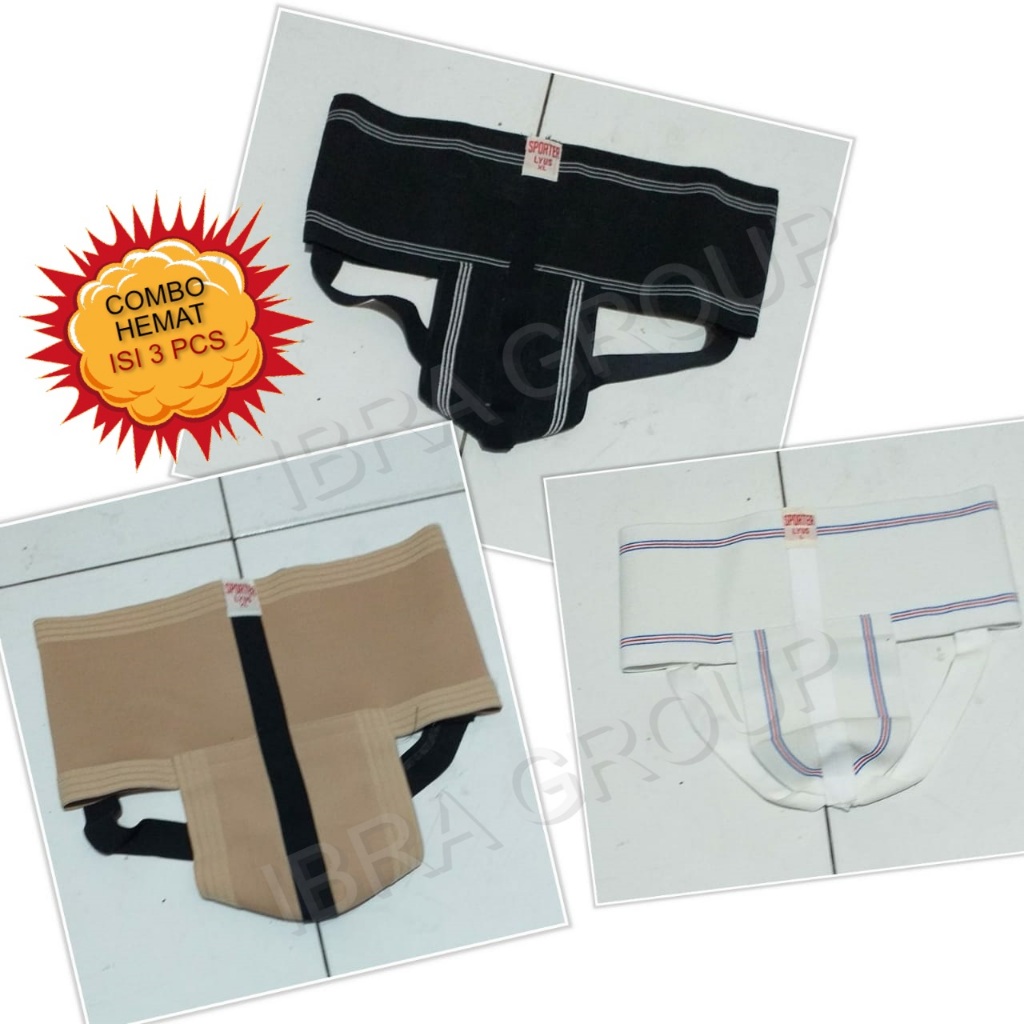 Supporter CD Turun Berok Penahan Perut Celana Hernia Khusus Pria Dewasa Paket Isi 3 Pcs
