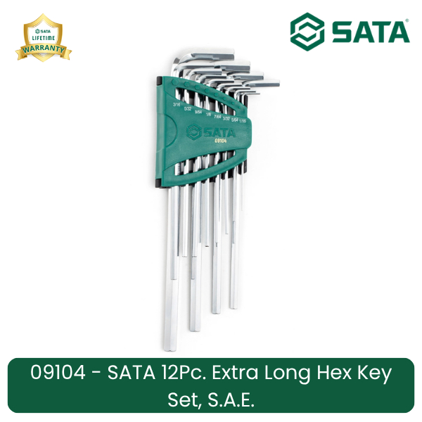 SATA KUNCI L 12 PCS INCI - EXTRA LONG HEY KEY SATA 09104 (S.A.E)