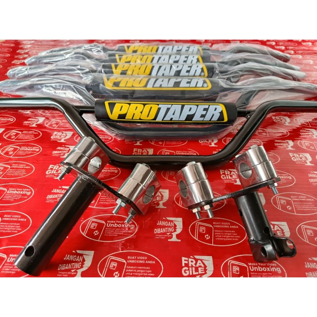 PAKET HEMAT stang motor custom model trail dan dudukan adaptor untuk semua jenis motor Honda Yamaha 
