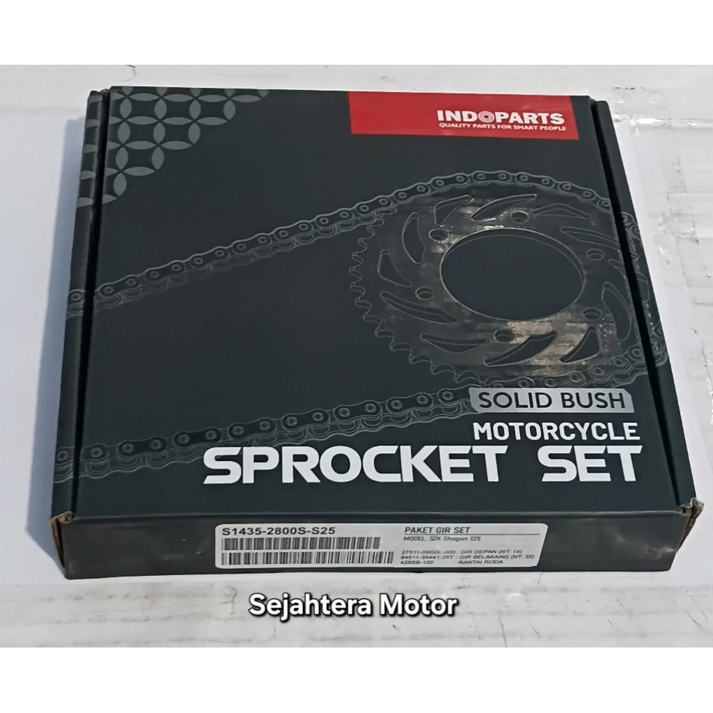 GEAR SET/ paket asli INDOPART untuk motor SHOGUN 125- S1435-2800S S25