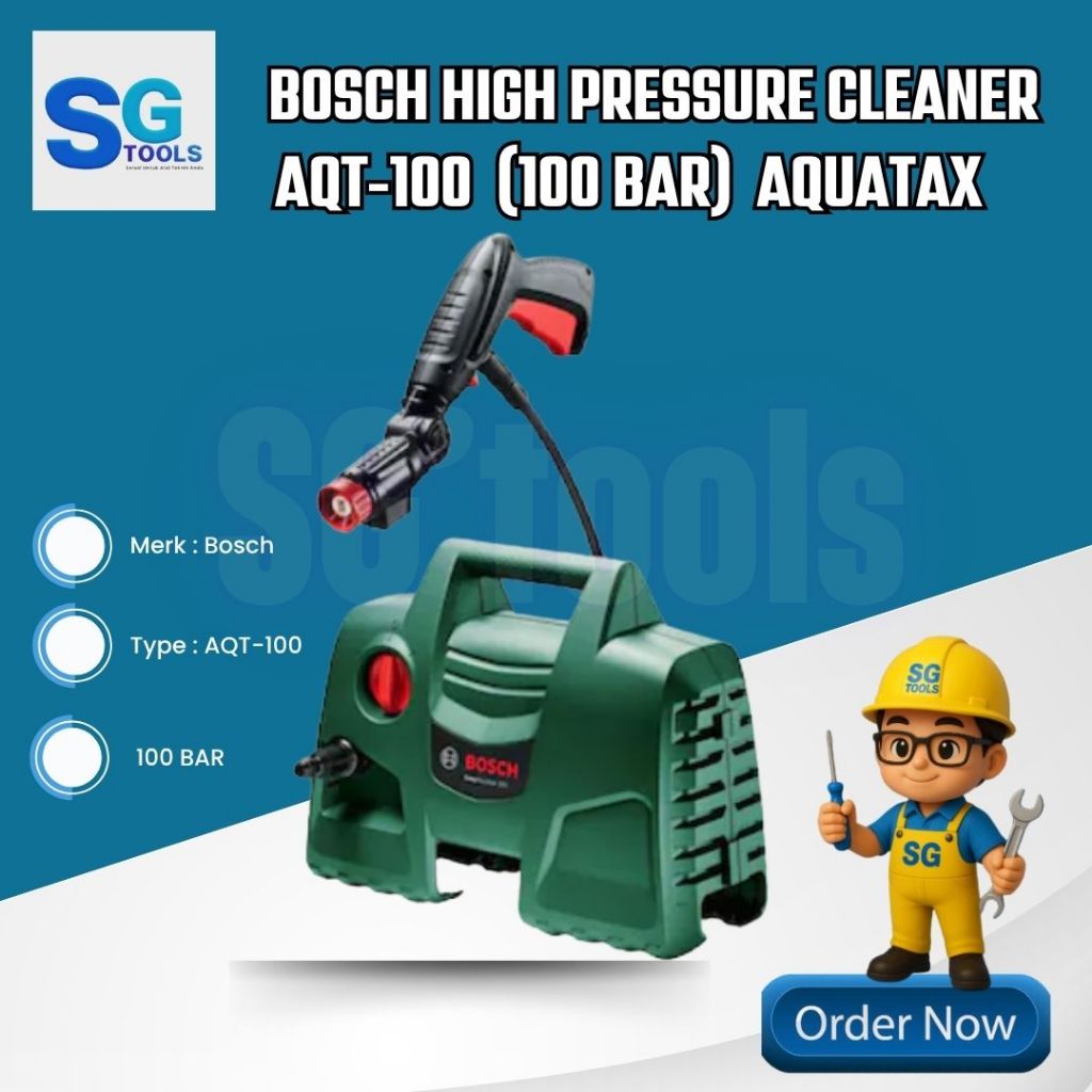 Bosch Jet Cleaner High Pressure AQT 100 ( 100 Bar) - Jet Cleaner Bosch - mesin cuci kendaraan - mesi