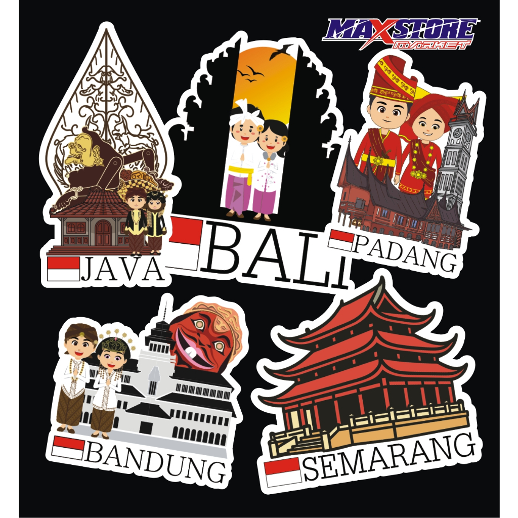 indonesia sticker pack / travel sticker pack / sticker koper indonesia / indonesian sticker / indone