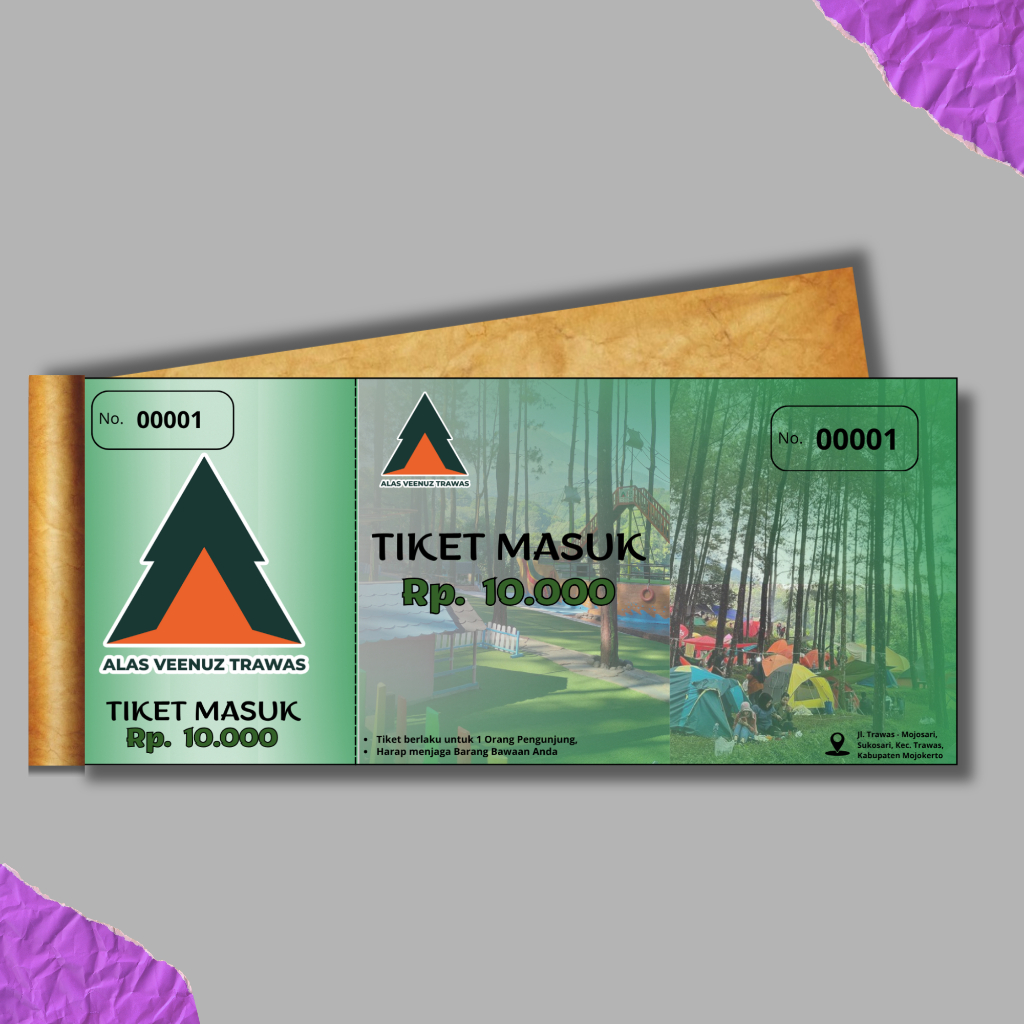 Tiket Custom/free design/full collor/nota/karcis/Kupon