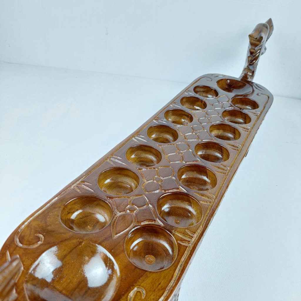 Congklak / Dakon Naga Kayu Jati Kerajinan Jepara