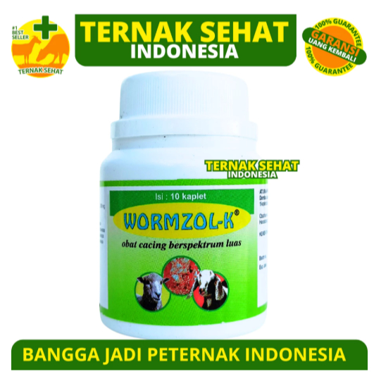 Obat Cacing Kambing WORMZOL K 10 KAPLET MEDION - Obat Cacing Domba Kambing