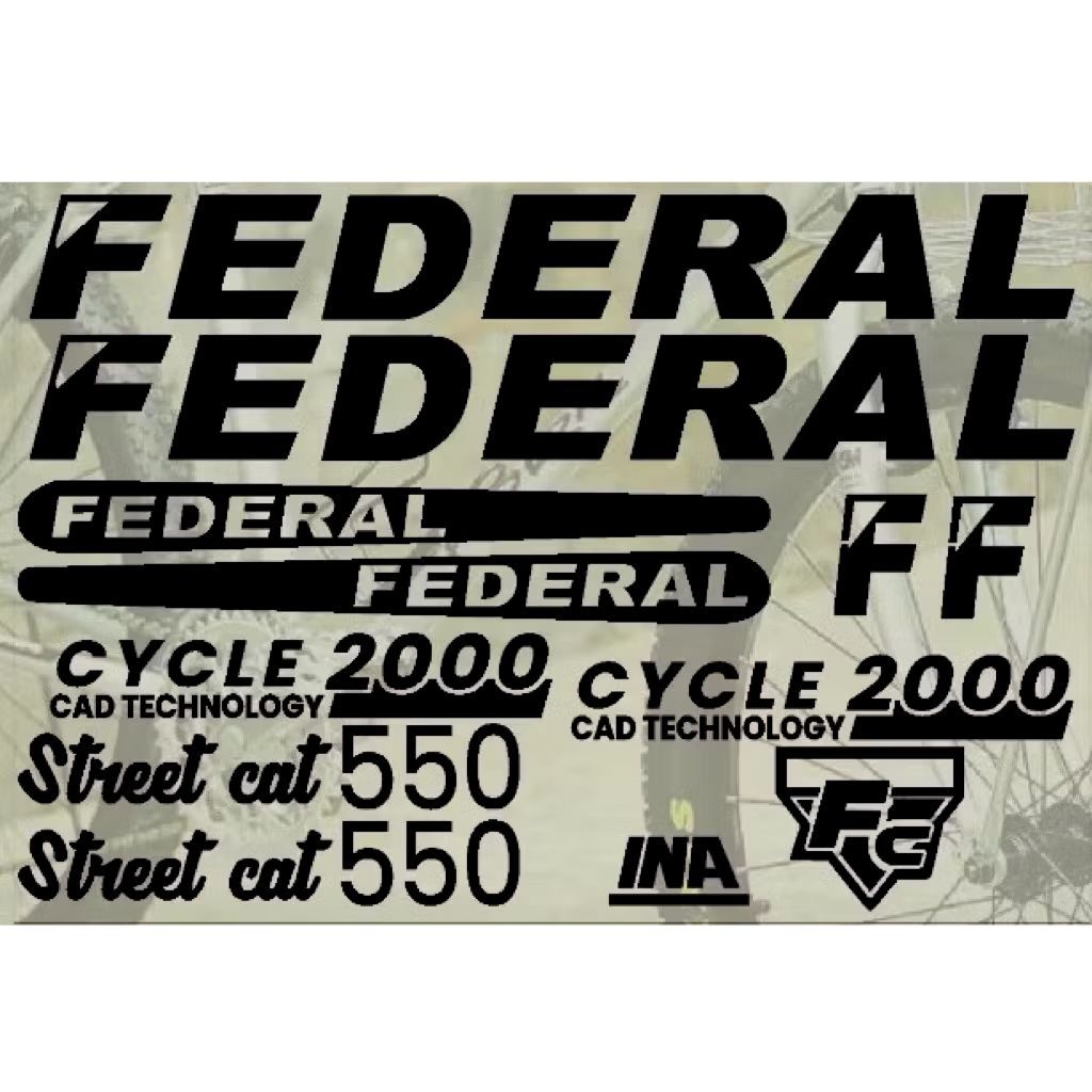 Sticker stiker sepeda FEDERAL street cat 550 cutting