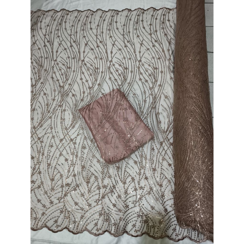 kain tile spengle full payet, kain kebaya