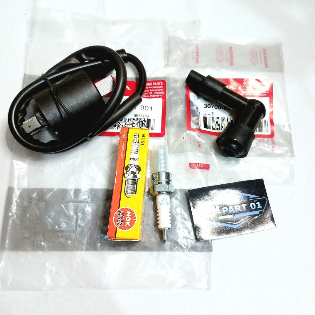Paket Pengapian Koil + Busi + Tutup Busi Honda Vario 110 Vario 110 Karbu Vario 110 Techno
