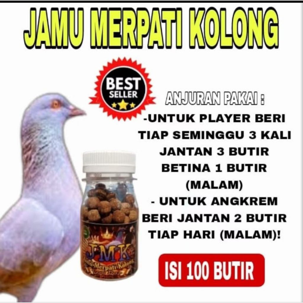 TERLARIS 50 BUTIR JAMU MERPATI JMK kolong los dor pool turun door super ngebom raja bukul power spri