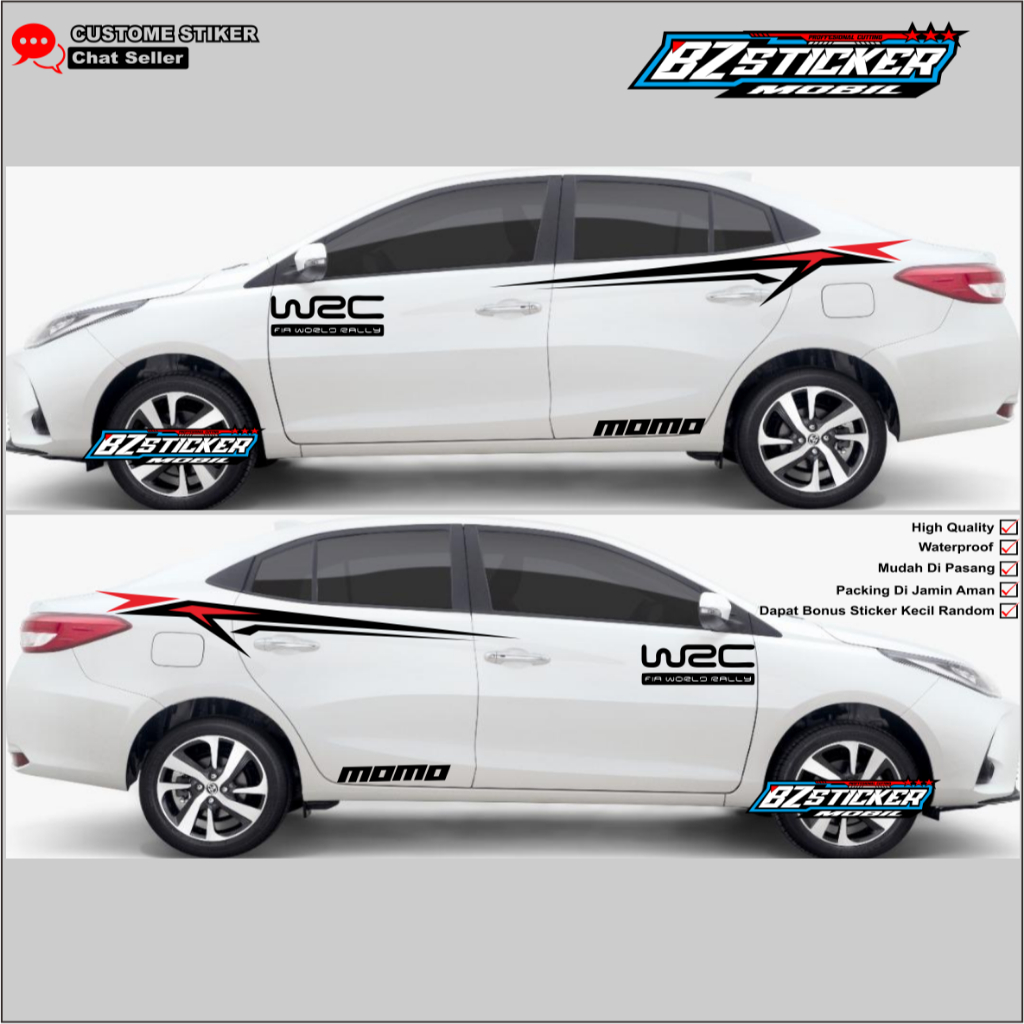 PROMO STIKER STICKER MOBIL TOYOTA SEDAN CIVIC VIOS CAMRY COROLLA