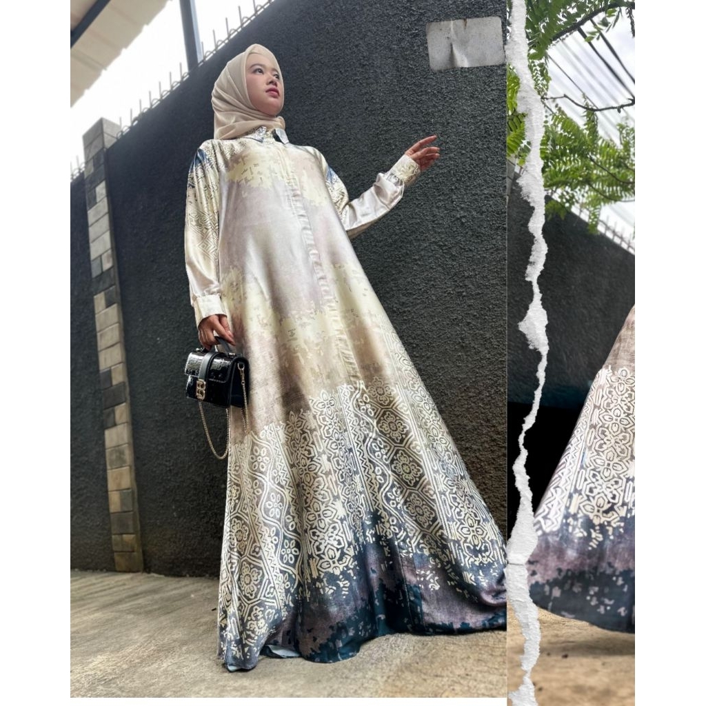 Gamis Armani Silk Motif Tribal