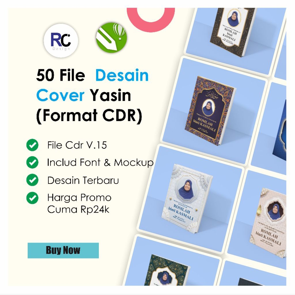 50 desain template cover yasin