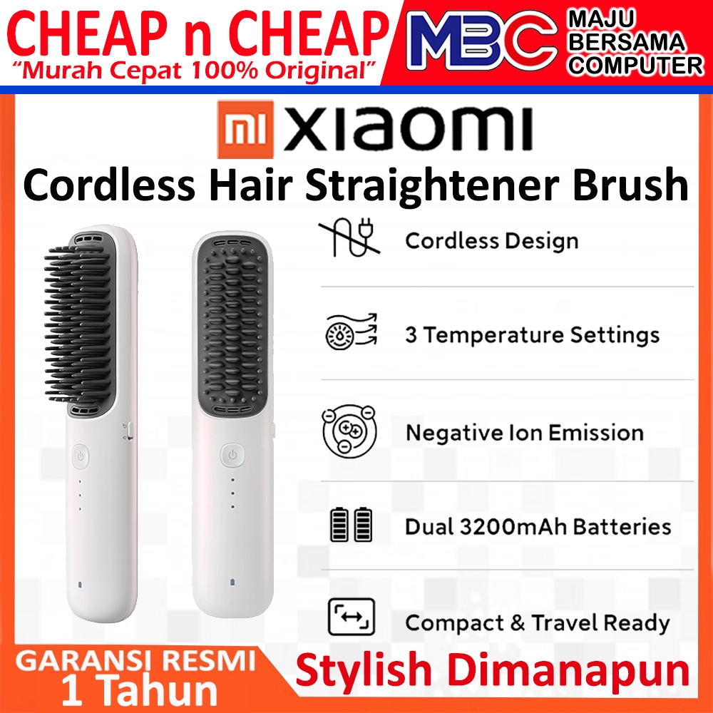 Xiaomi Cordless Hair Straightener Brush Cordless Design - Sisir Pelurus Catok Rambut