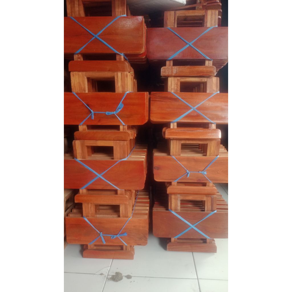 ((( COD MEJA LIPAT KUAT KAYU MAHONI BEST SELLER ))) / REHAL NGAJI PLITUR & POLOS / MEJA NGAJI SANTRI
