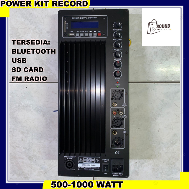 POWER KIT MESIN KIT SPEAKER AKTIF REC USB BLUETOOTH 1000 Watt 16x38cm 16x40cm Amplifier
