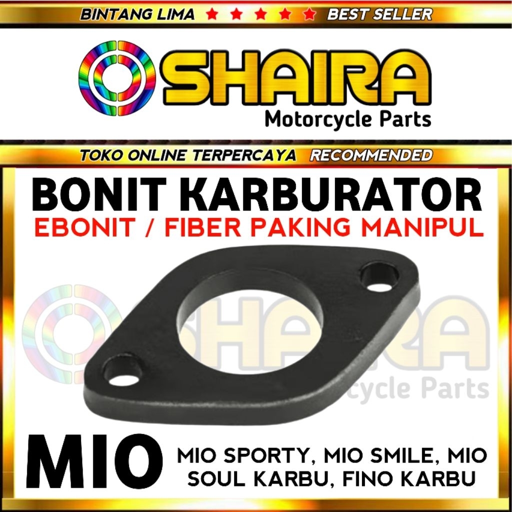 BONIT KARBURATOR MIO SPORTY / MIO SMILE / MIO SOUL KARBU / FINI KARBU / KODE PART 5TL EBONIT KARBURA